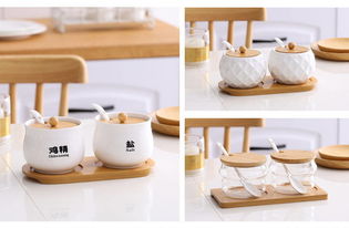 厨房收纳的艺术 家用陶瓷调味罐三件套的实用与美学